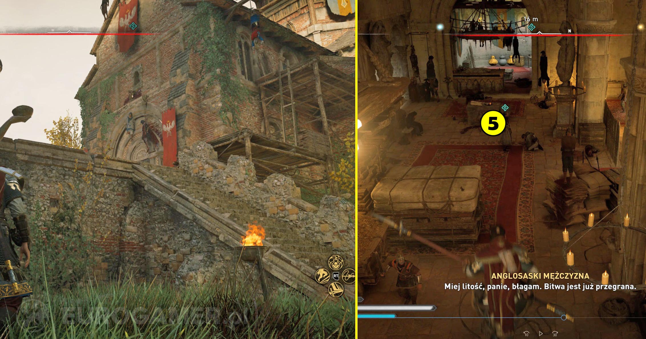 Assassin's Creed Valhalla Deszcz mieczy w Anecastre szturm na zamek