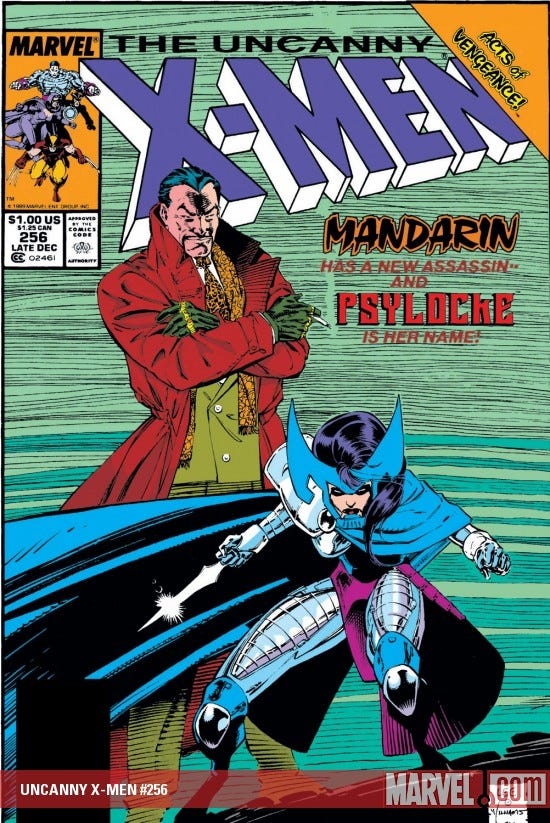 Uncanny X-Men #256 cover by Jim Lee