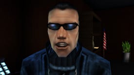 JC Denton talking in a Deus Ex screenshot.