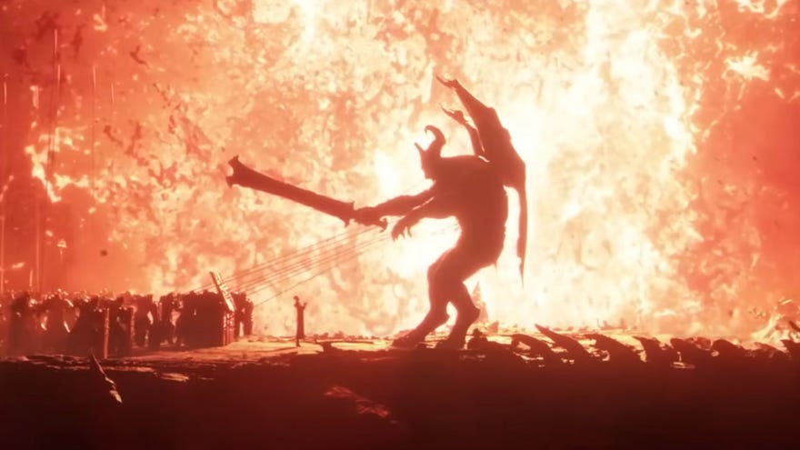 A demonic entity prepares to dight in Diablo 4.