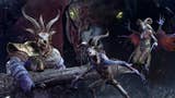 Diablo 4 promo image for the game's Midwinter Blight event showing demonic-looking ram-like creatures