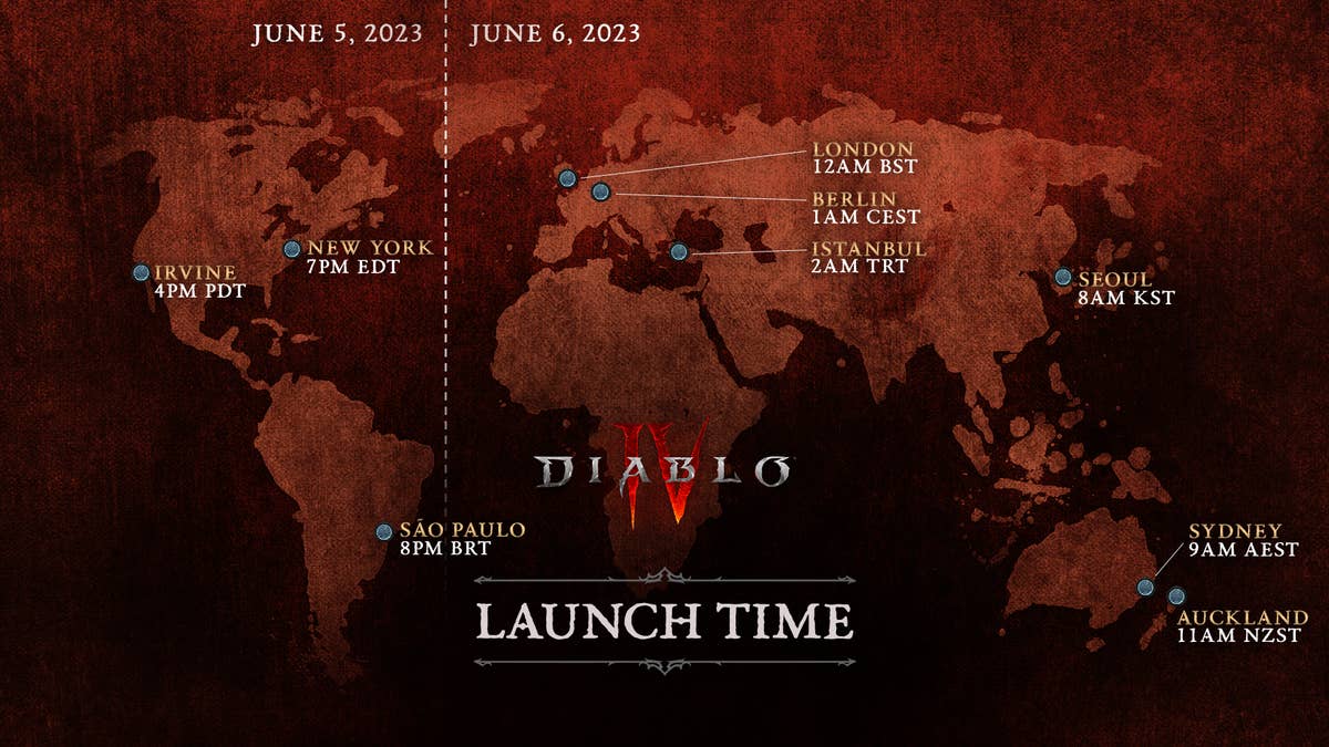 What time is Diablo 4 coming out in Europe?