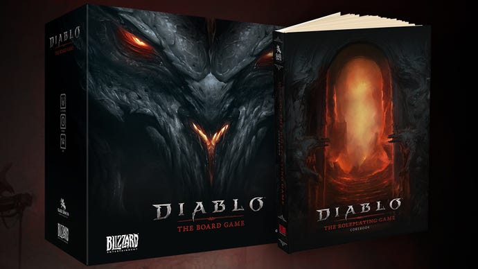 Die Box von Diablo: The Board Game und das Grundbuch für Diablo: The Roleplaying Game