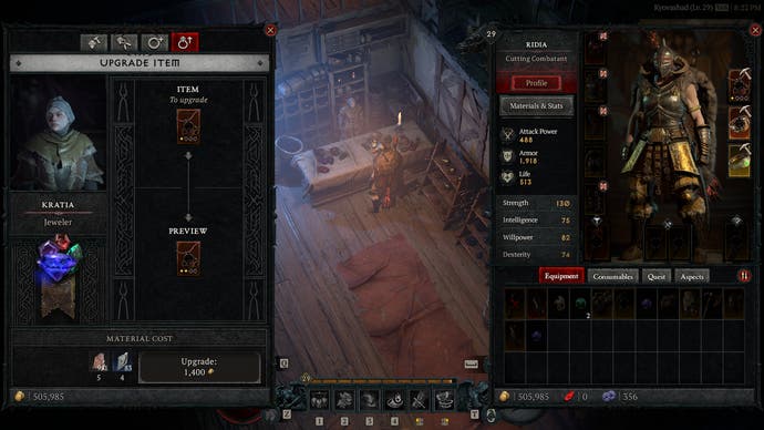 The Jeweler in Diablo 4 is the NPC you need to work on your gems