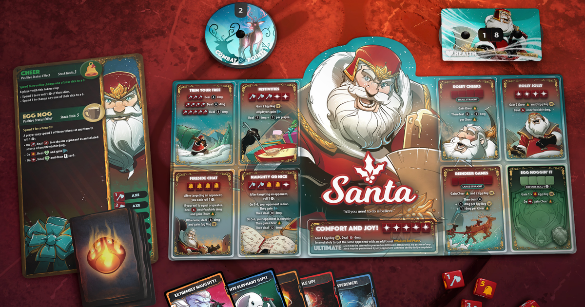 Santa and Krampus give the gift of brawling this Christmas with Dice Throne