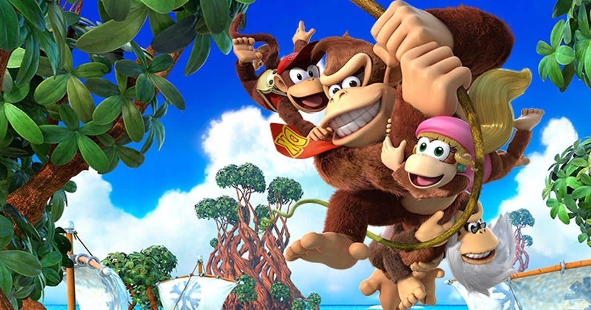 Donkey kong country tropical. Донки Конг Кантри. Donkey Kong Country: Tropical Freeze. Donkey Kong Country Tropical Freeze обложка. Donkey Kong Country Tropical Freeze Switch.