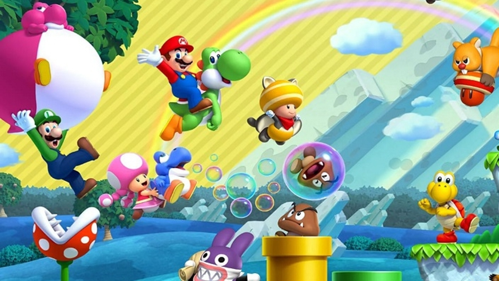 Super Mario Bros level ending - Virtual Backgrounds
