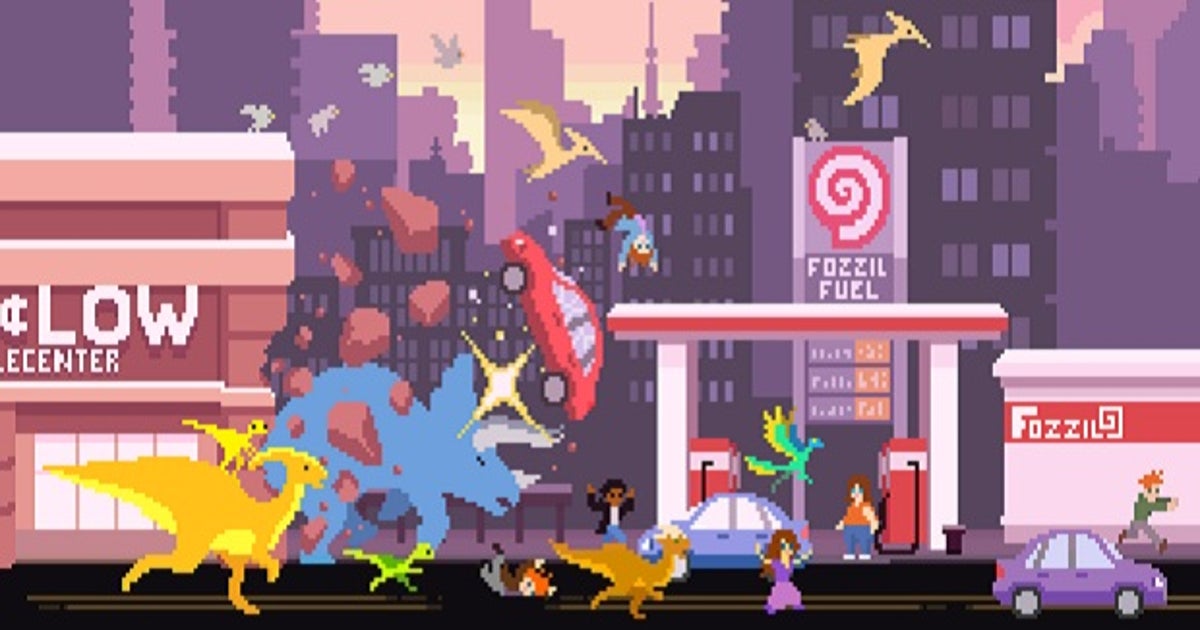 Dino Run 2 is a procedurally generated 2D runner with plenty of