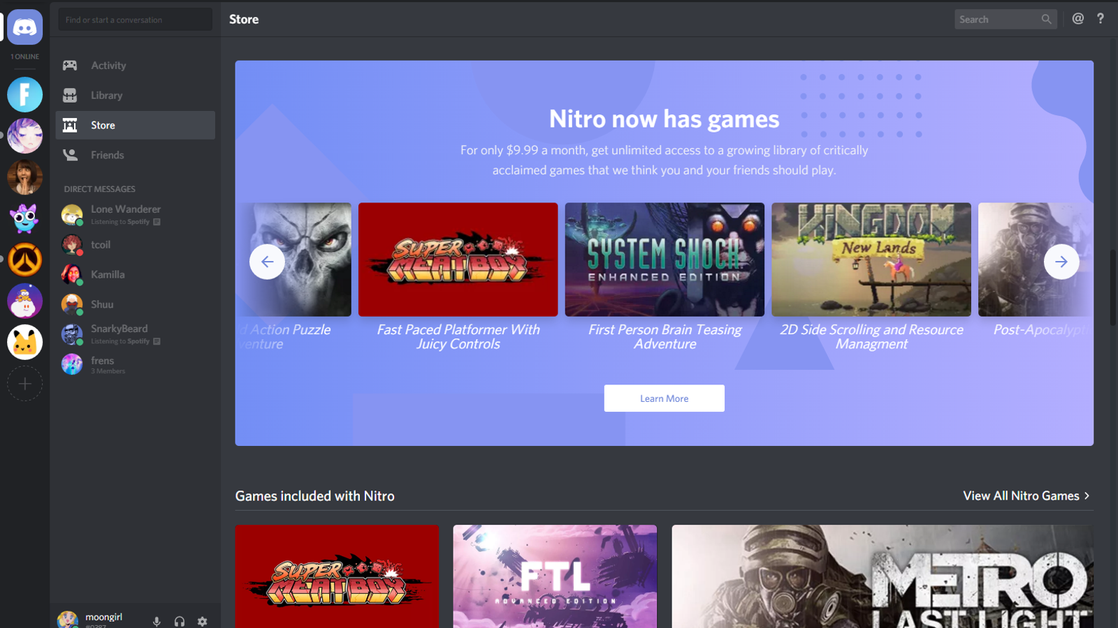 Discord Game Store Subscription Launch