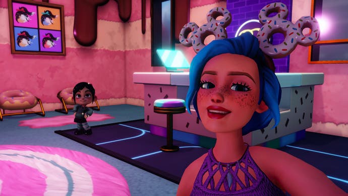 character from the vale of light from disney dreams and vanellope in vanellope's house