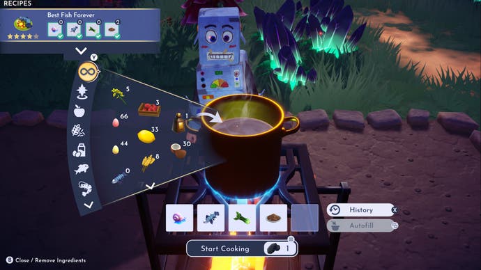 Disney Dreamlight Valley Cooking Station Makes the Best Fish Display Ever