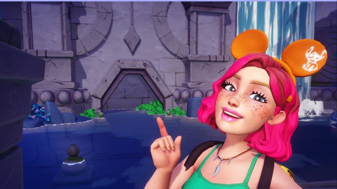 Disney Dreamlight Valley Player seflie with submerged door in docks