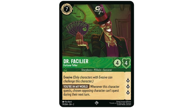 Disney Lorcana card Dr. Facilier, Fortune Teller.