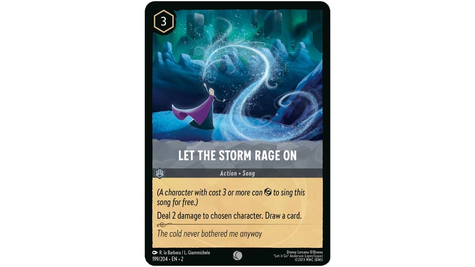 Disney Lorcana card Let the Storm Rage On.