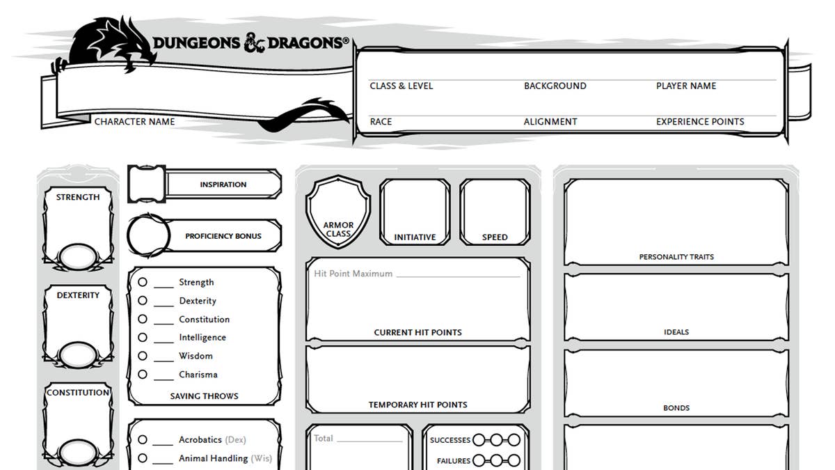 Best D&D Character Sheets For Every Type Of Player
