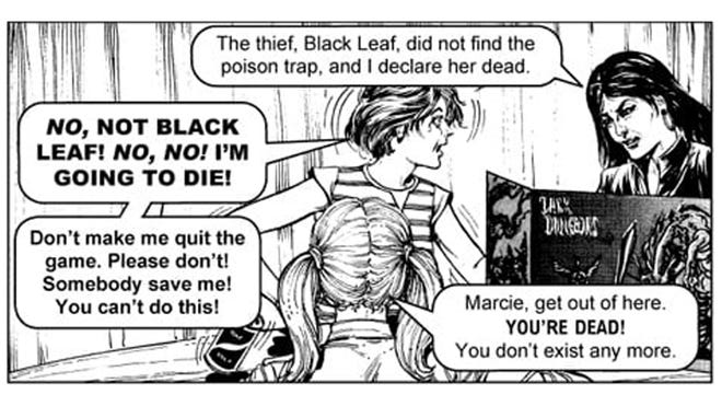 A chicktract about the fears around D&D
