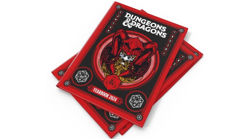 An image of the Official D&D 2024 yearbook.
