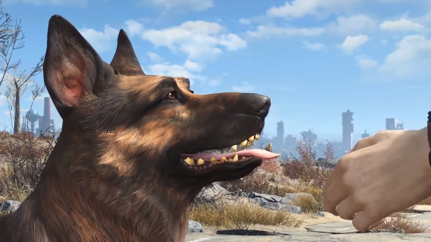 Game dog ru. Fallout 4 псина. Догмит Fallout 4. Dogmeat Fallout 4. Фоллаут 4 собака.