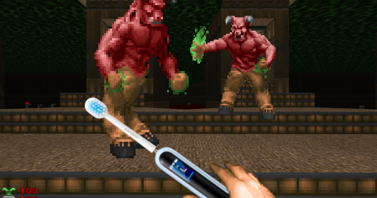 Before you brush your teeth tonight, remember to install Doom on your electric toothbrush