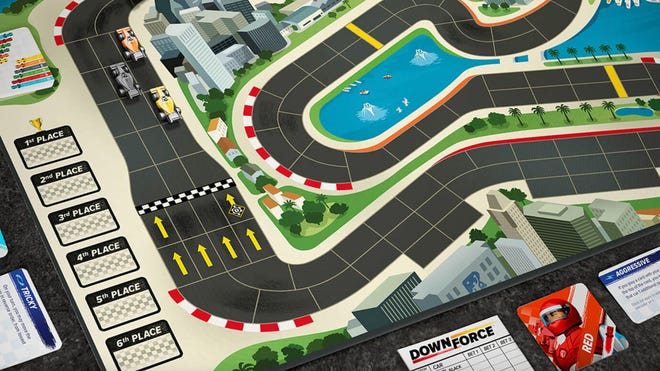 Downforce board game layout