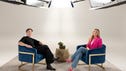 Cillian Murphy and Margot Robbie on set for Actors on Actors