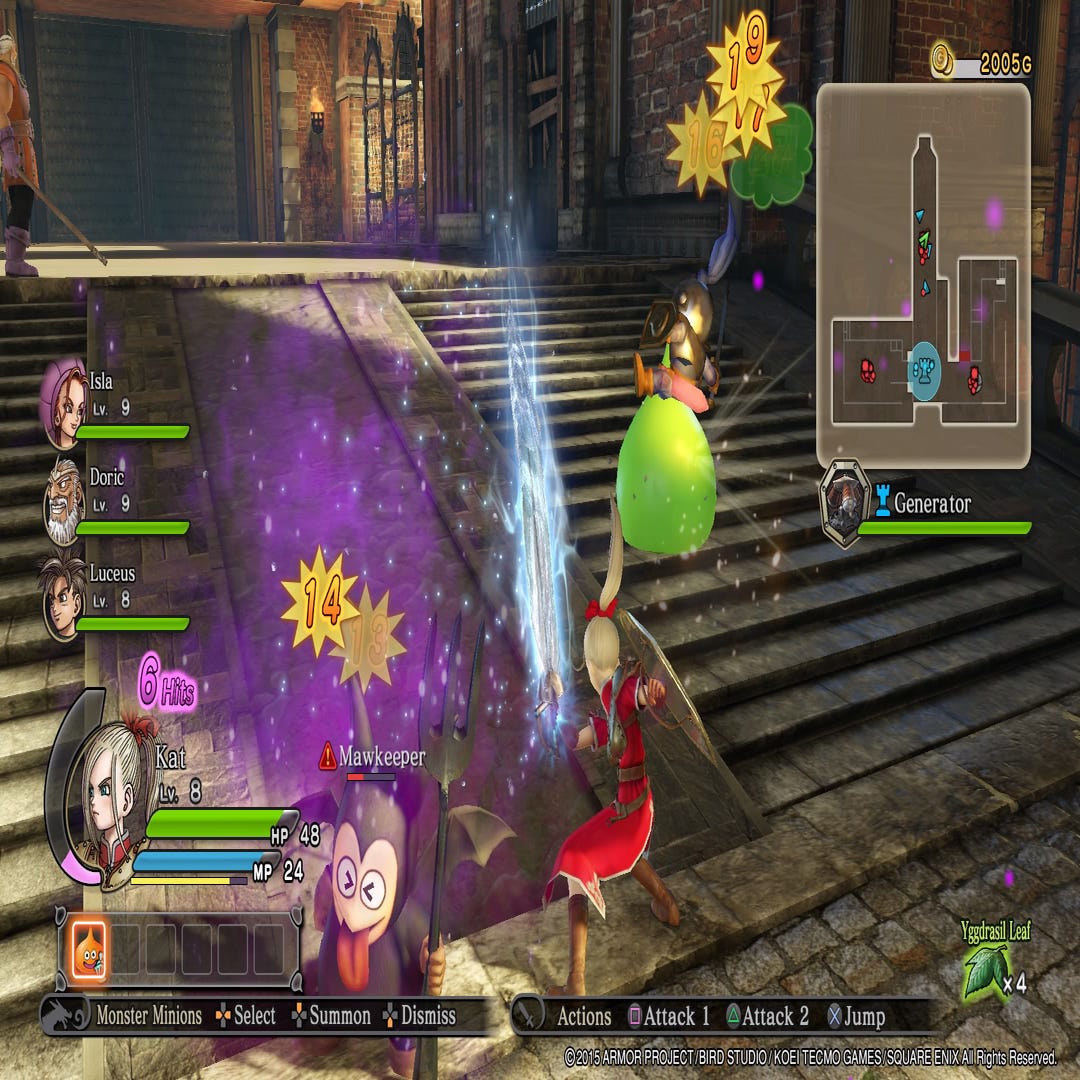 Dragon Quest Heroes The World Trees Woe And The Blight Below Playstation 4 Review Passion
