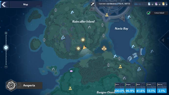 Lokalizacja teleskopu Draco w Tower of Fantasy