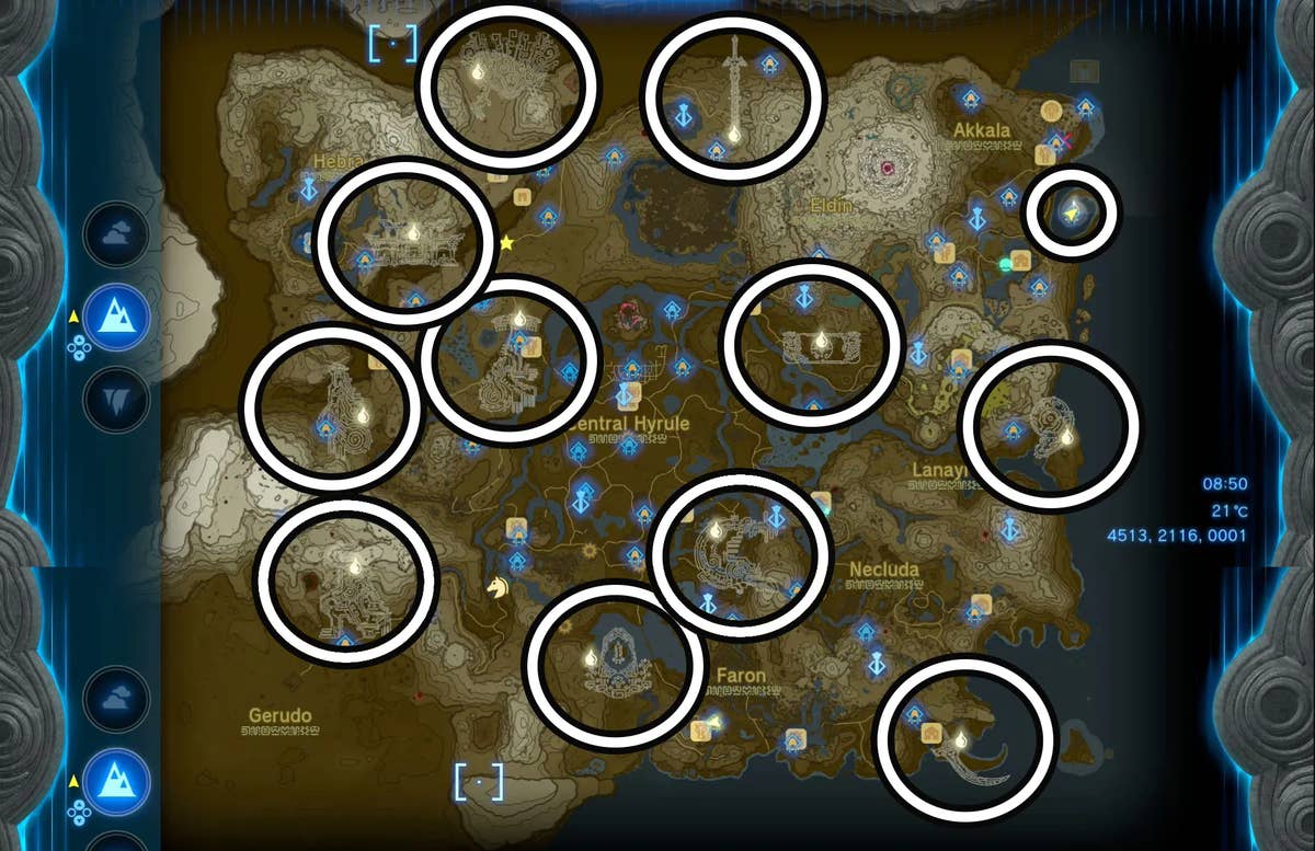 All Dragon Tears locations for Zelda Tears of the Kingdom ...