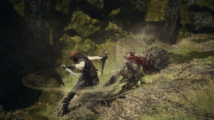 A thief using twin knives in Dragon's Dogma 2.