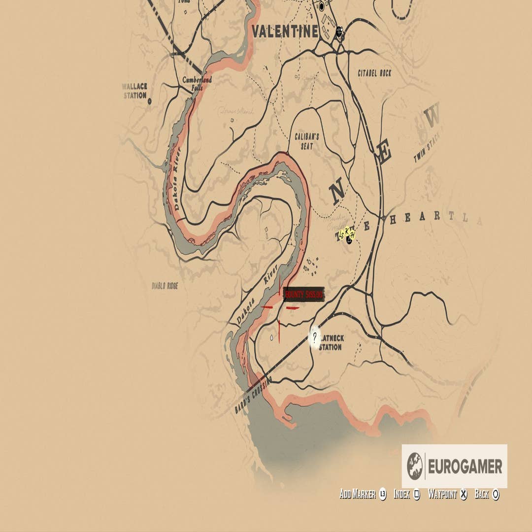 Bard's Crossing Treasure Map Guide and Treasure Location - Red