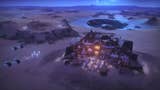 Dune: Spice Wars settlement glows at night-time