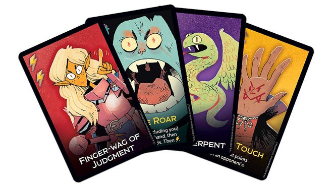 Dungeon Mayhem board game cards