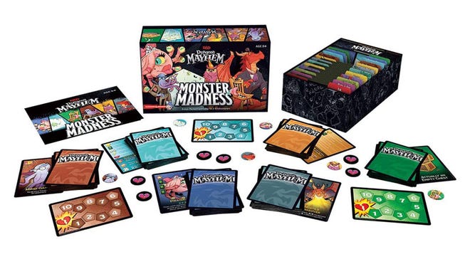 Dungeon Mayhem: Monster Madness board game layout