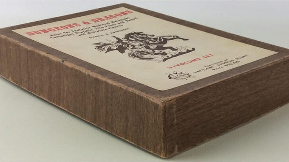 Original Dungeons & Dragons wood-grained box set posted on Noble Knight Games' website