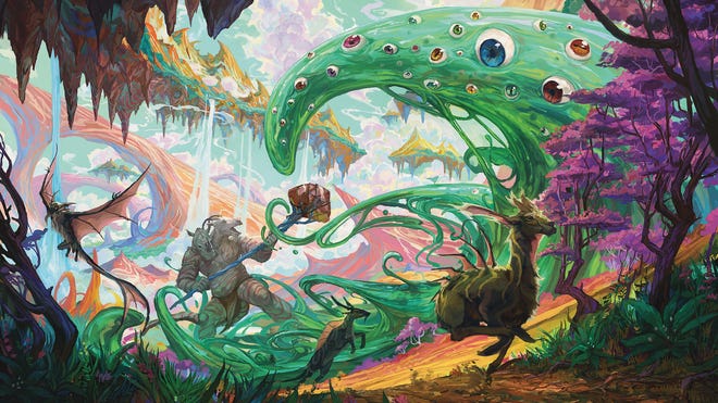 Promotional art for Dungeons & Dragons' Planescape book trio