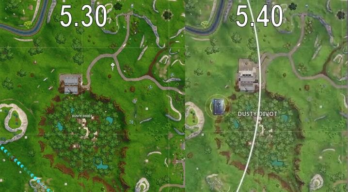 Dusty Divot Exploding Fortnite's Dusty Divot is seemingly getting changed again with patch v5 ...