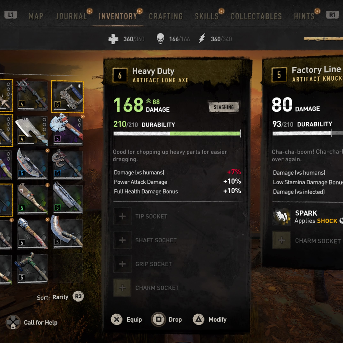 Dying Light Weapon List And Stats