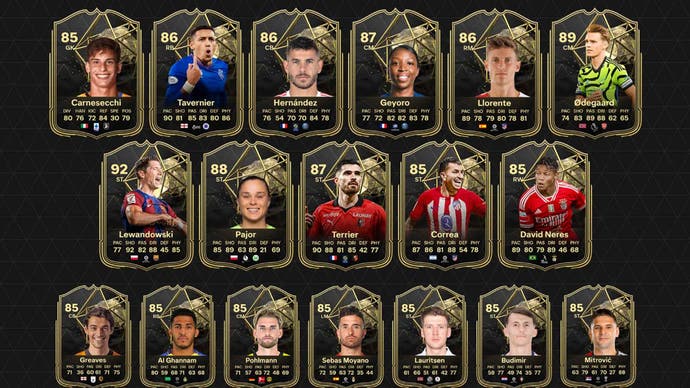 Ultimate Team cards that could be in EA FC 24's Team of the Week 23 and their ratings.