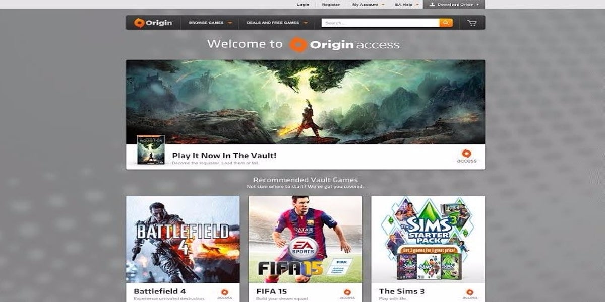 Origin Access and EA Access are both being renamed 'EA Play