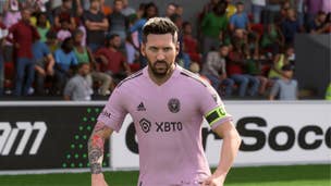 Lionel Messi looking mildly perturbed in EA Sports FC 24.