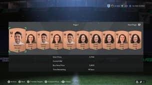 The transfer screen showing the bronze Brazilian managers in EAFC 24 Ultimate Team