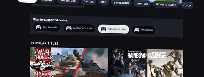 Steam اکنون به شما اطلاع می‌دهد که آیا بازی‌ها از دسته‌های PlayStation DualSense پشتیبانی می‌کنند یا DualShock