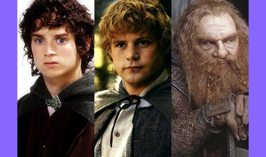 Frodo Baggins, Samwise Gamgee, Gimli