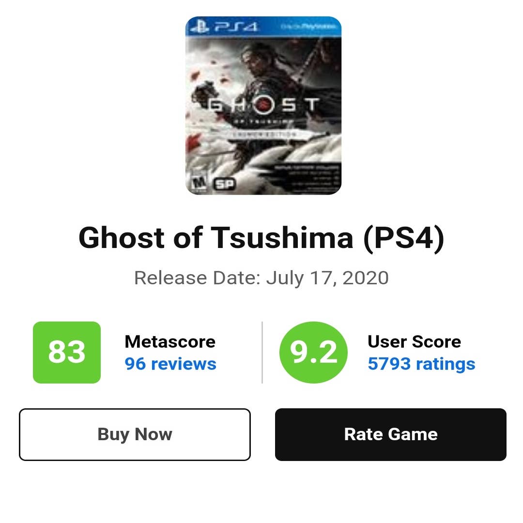 Ghost of Tsushima - Metacritic