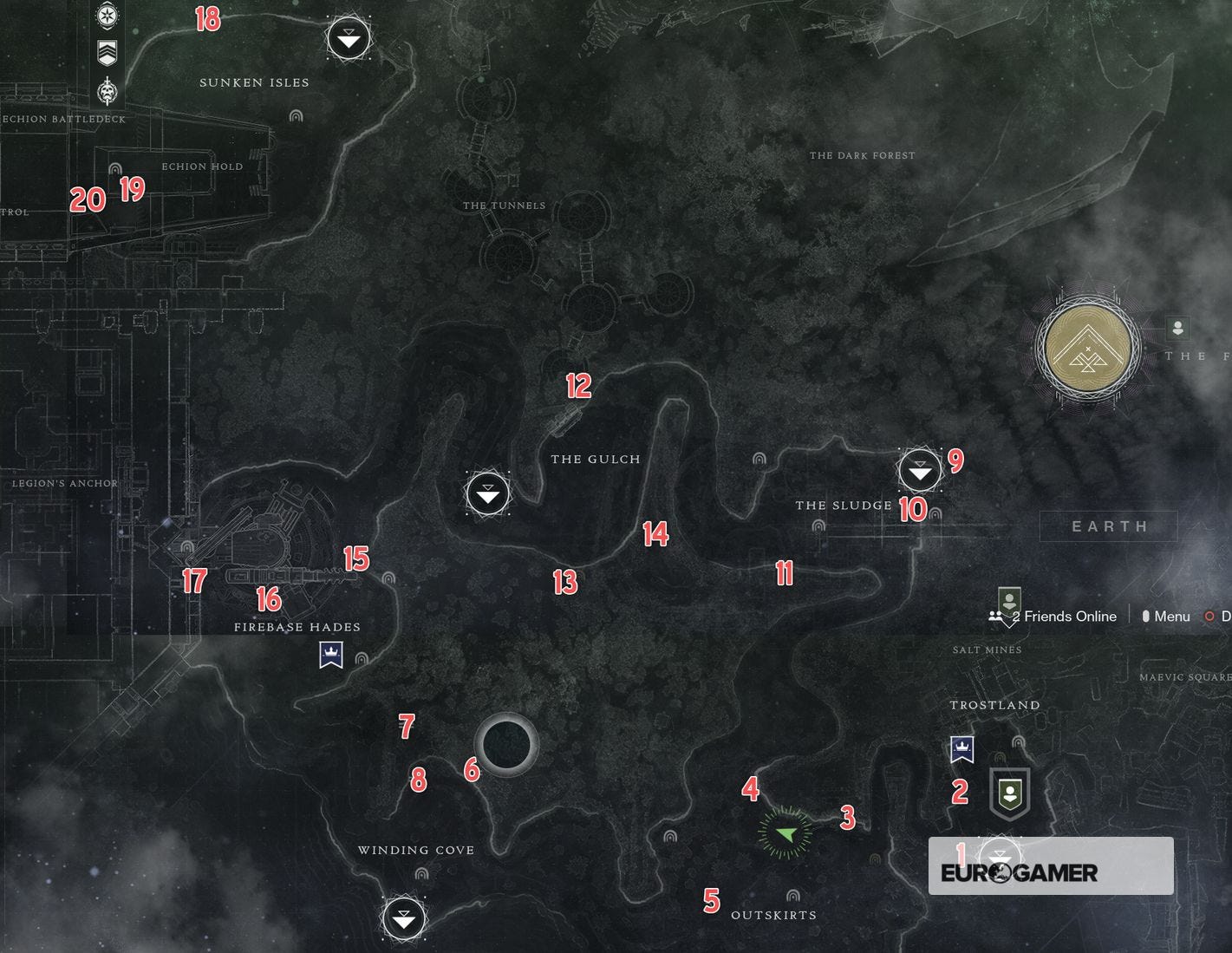 Destiny Collection Map Destiny 2 Region Chest locations list - where to find every regional ...