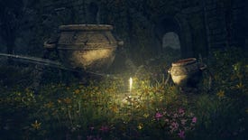 Urns with arms and legs amid overgrown ruins in an Elden Ring screenshot.