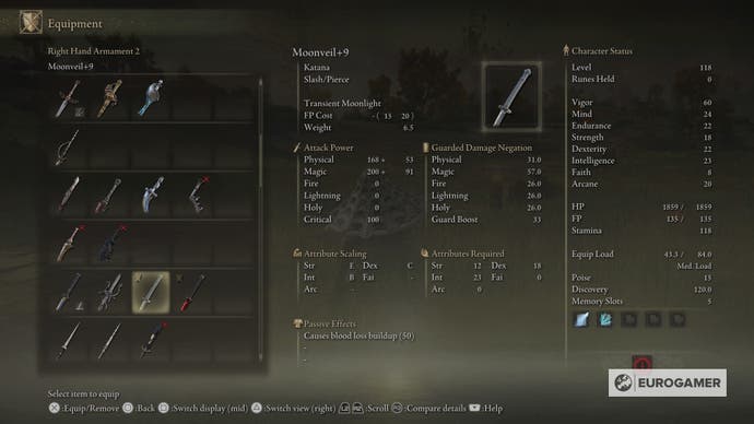Elden Ring Samurai build stats, equipment recommendations | Eurogamer.net