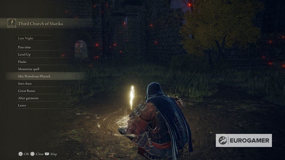 Elden Ring Third Church of Marika location to get the Flask of Wondrous