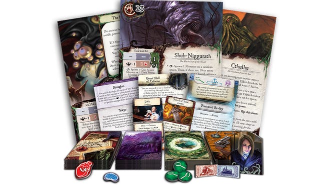 Eldritch Horror board game components