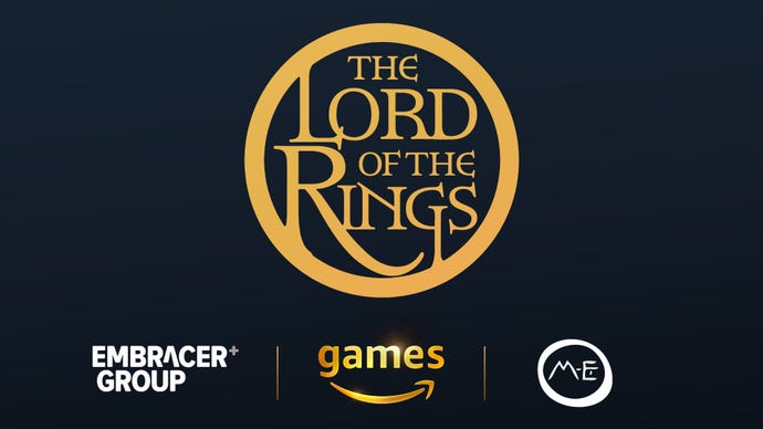 Eine Flut von Logos zur Ankündigung des Mittelerde-MMOs von Amazon und Embracer.